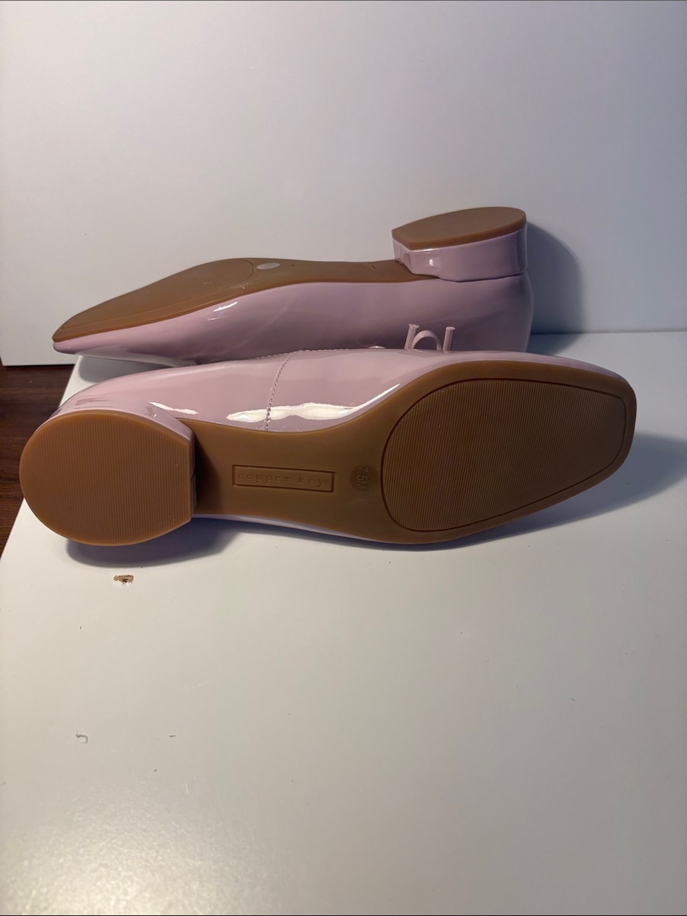 Nwob Copper Key Lilac Patent Bow-Trim Flats - Picture 3 of 5